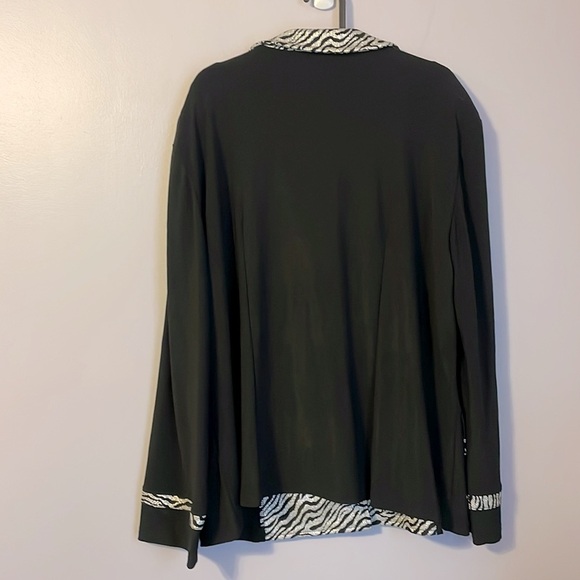 Artex Fashions Vintage Black Dilver Zebra Stripe Blazer Jacket size 2X - Picture 10 of 16